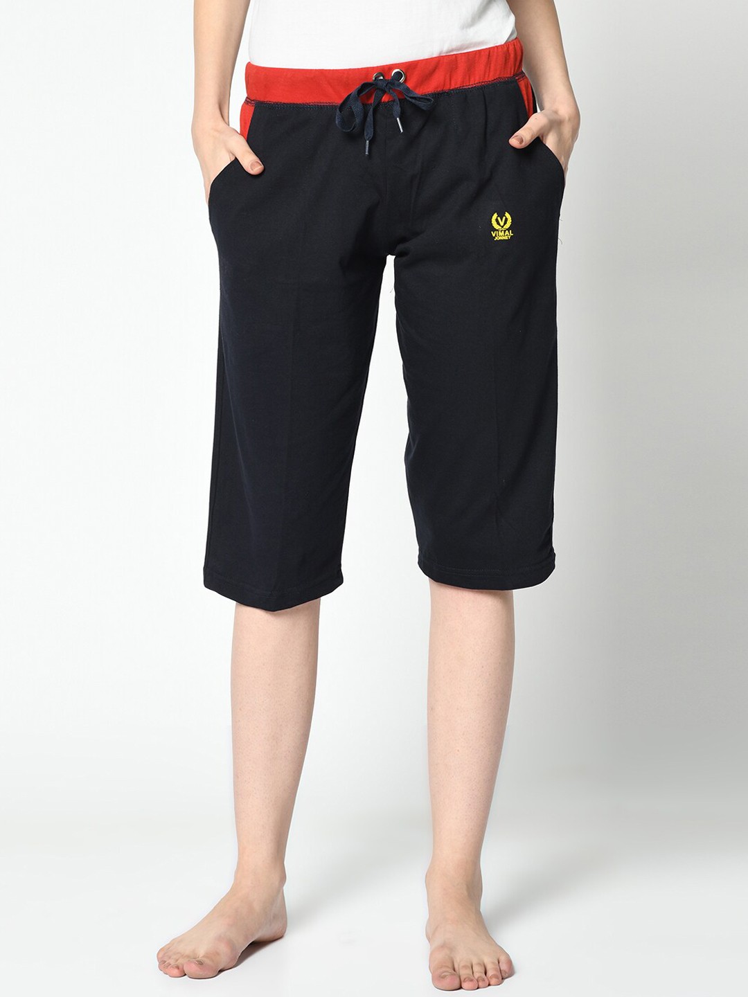 

MACK JONNEY Women Blue Solid Lounge Shorts