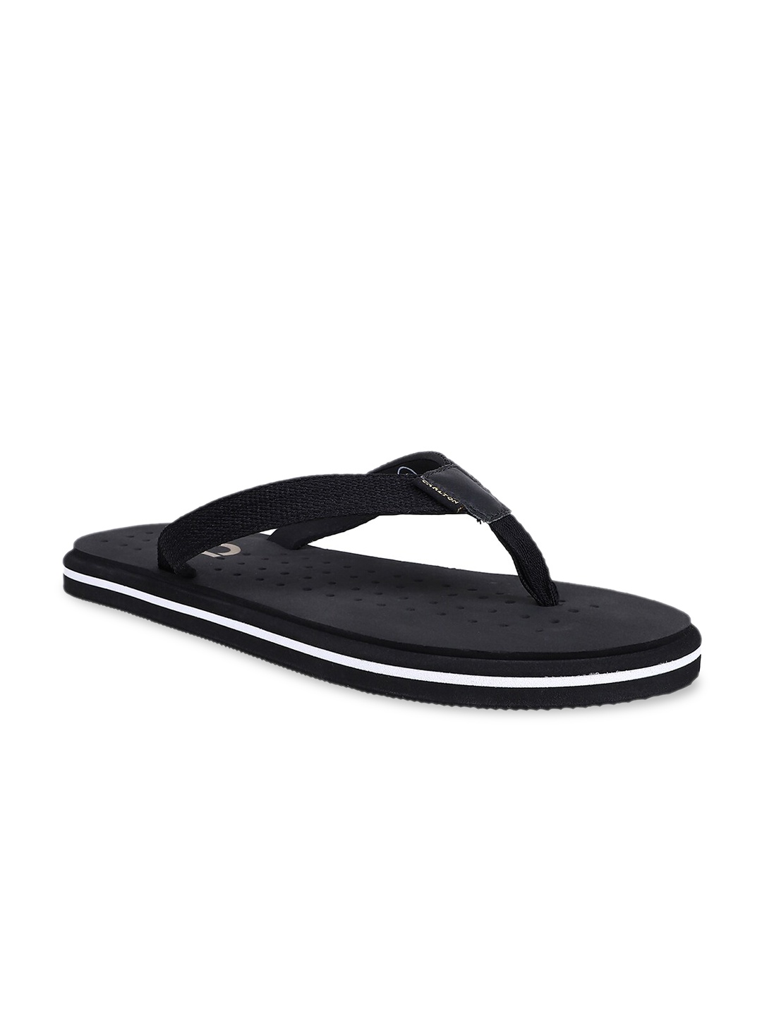 

Carlton London sports Men Black Solid Thong Flip-Flops