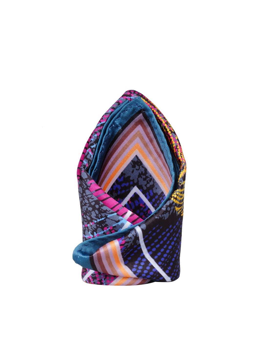 Tossido Men Multicoloured Printed Pocket Square, Multi