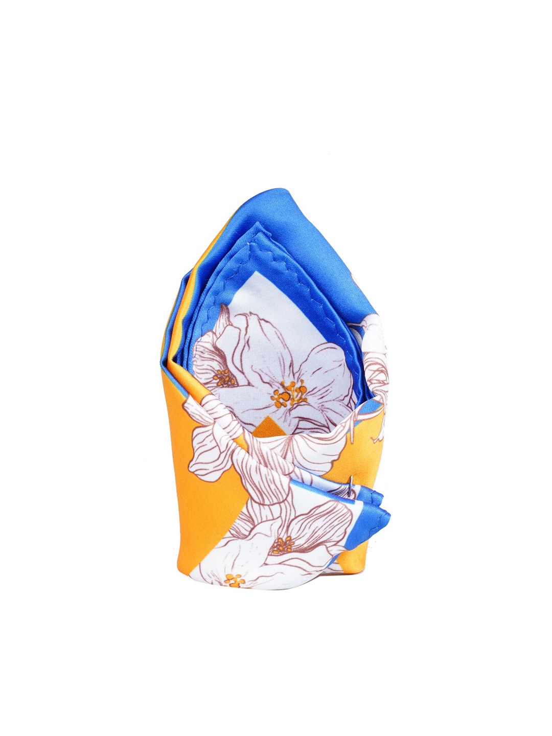 

Tossido Men Blue & Yellow Printed Pocket Square