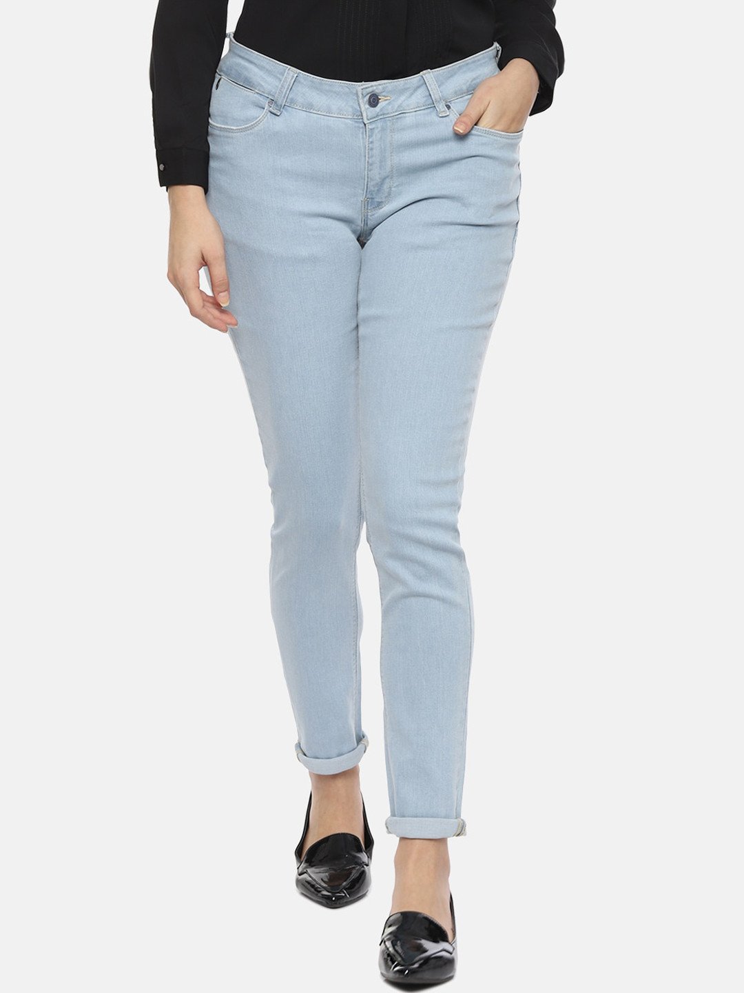 

Allen Solly Woman Blue Slim Fit Mid-Rise Clean Look Jeans