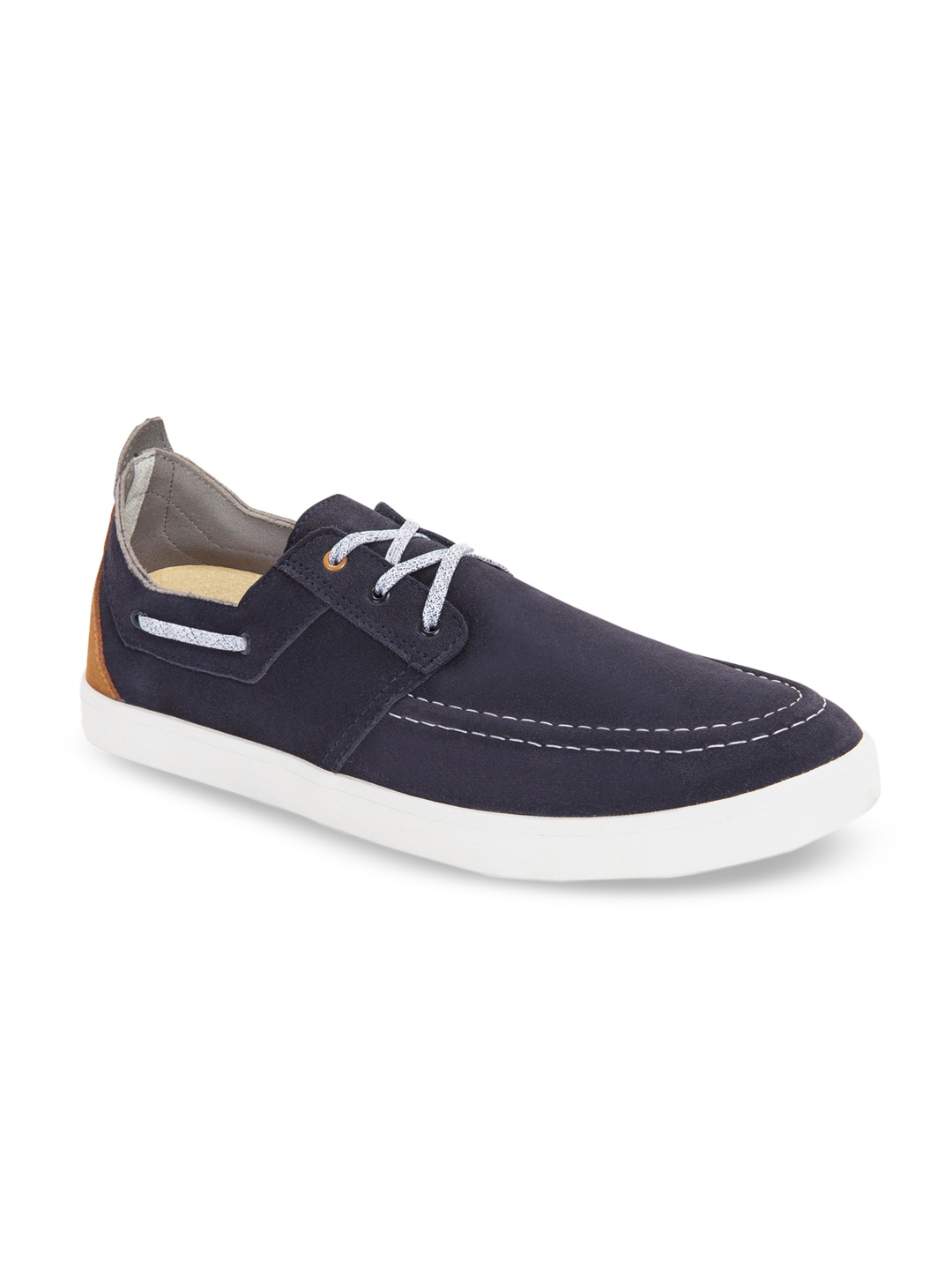 

Tribord By Decathlon Men Navy Blue Leather Walking Shoes