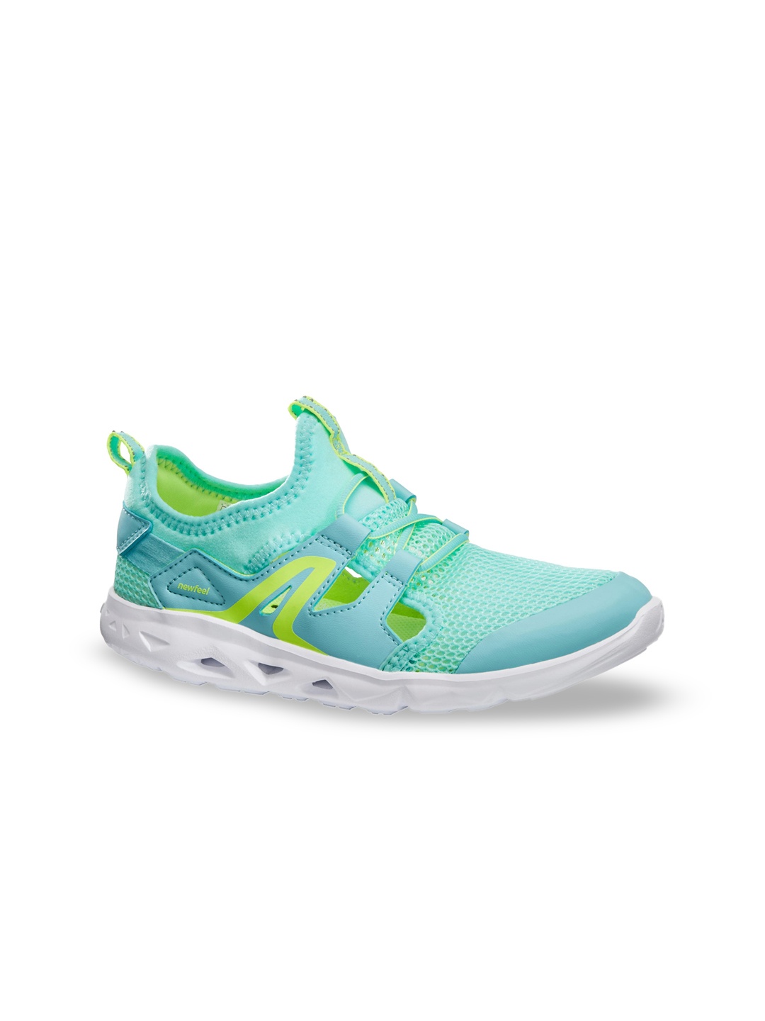 

Newfeel By Decathlon Girls Turquoise Blue PU Walking Shoes