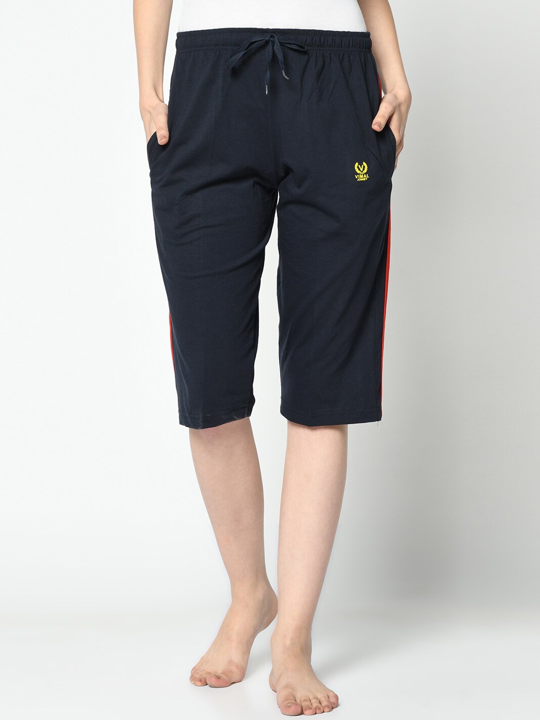 

MACK JONNEY Women Blue Solid Lounge Shorts