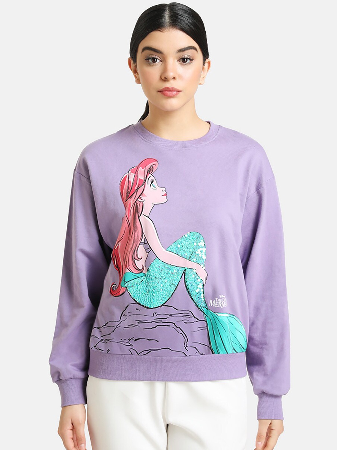 

Kazo Women Purple Printed Sweatshirt