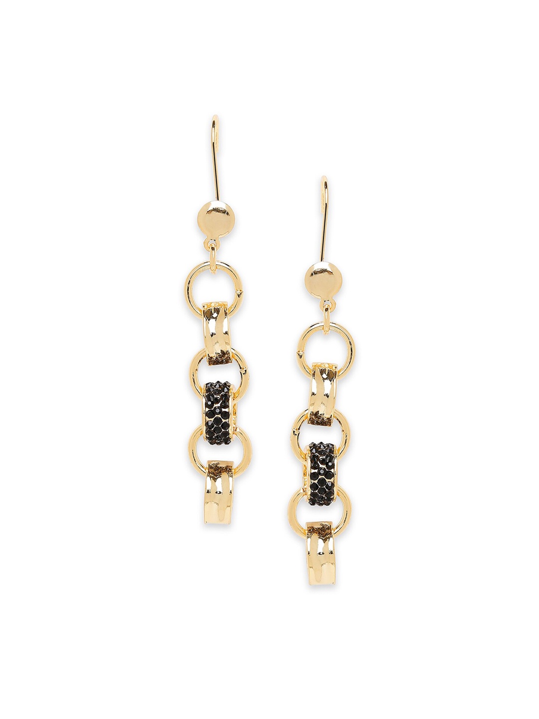 

Moon Dust Gold-Plated & Black Quirky Drop Earrings