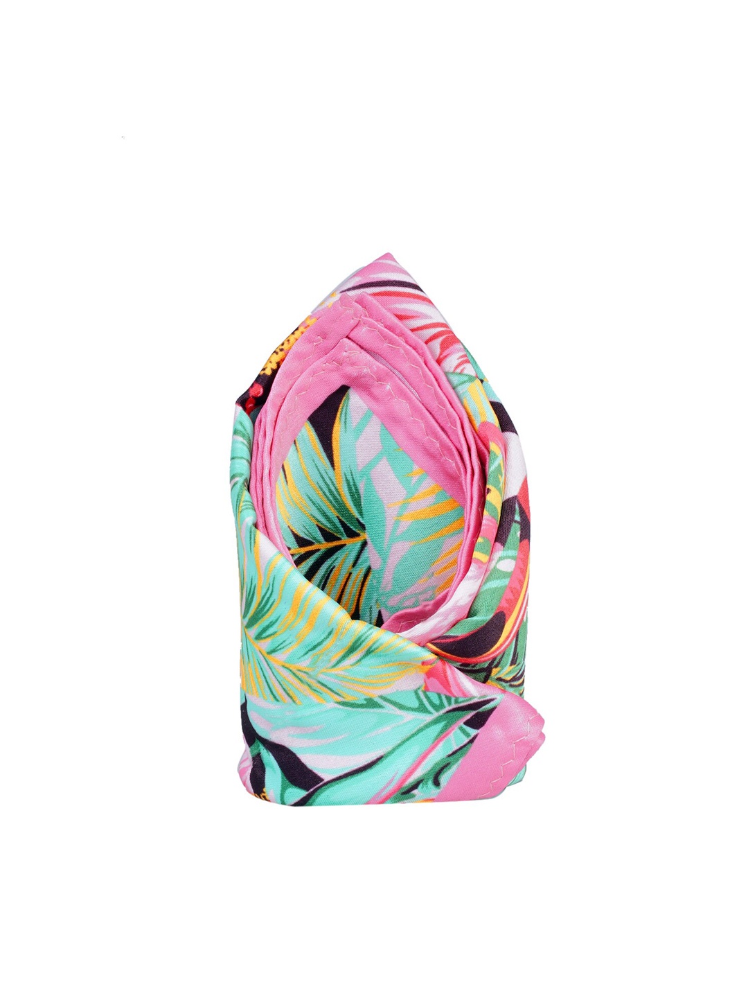 

Tossido Men Pink & Blue Tropical Printed Pocket Square