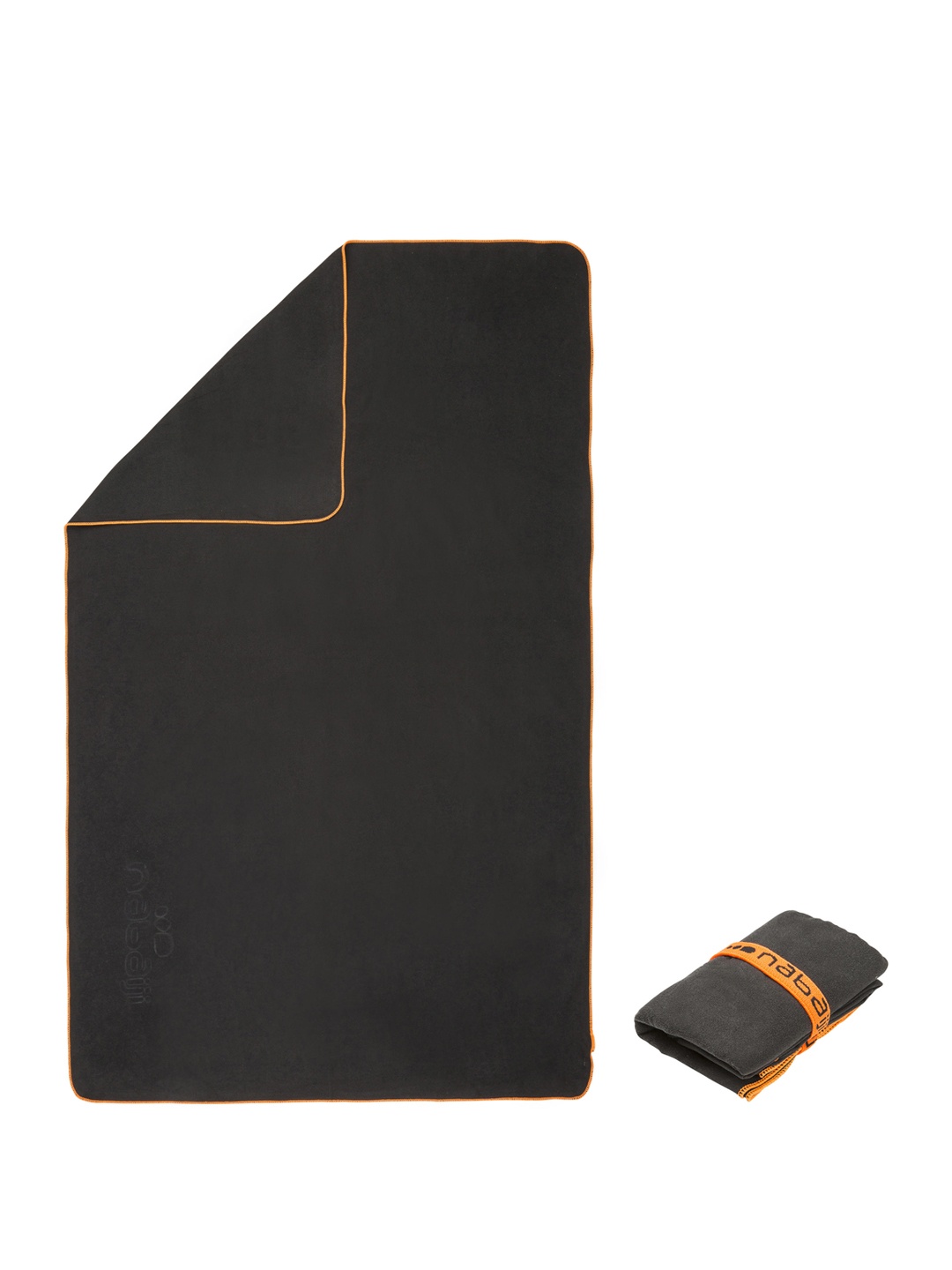 

Nabaiji By Decathlon Men Black Solid 170 GSM Face Towel