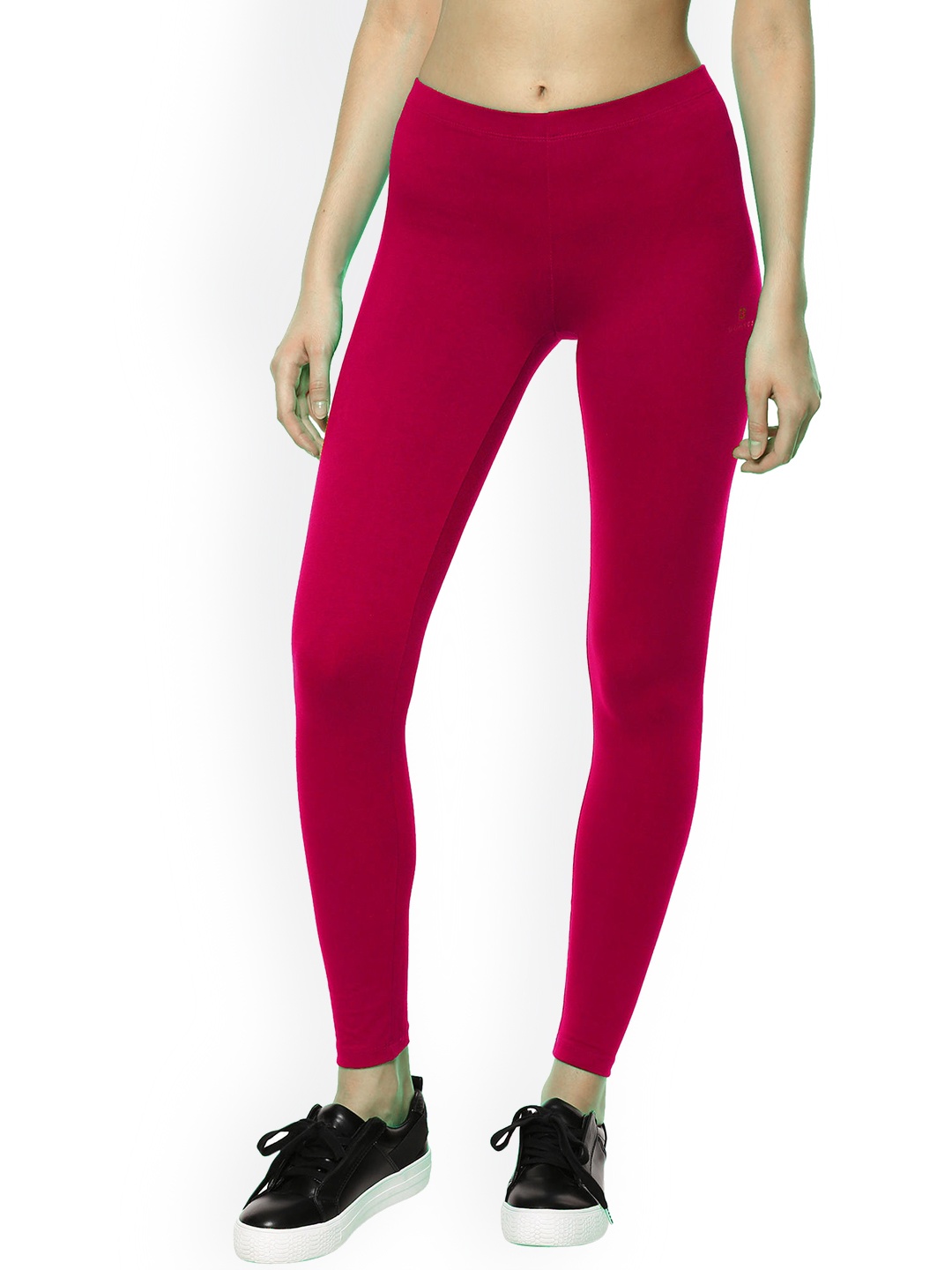 

NYAMBA By Decathlon Women Maroon Solid Slim Fit Salto 100 Gym Leggings