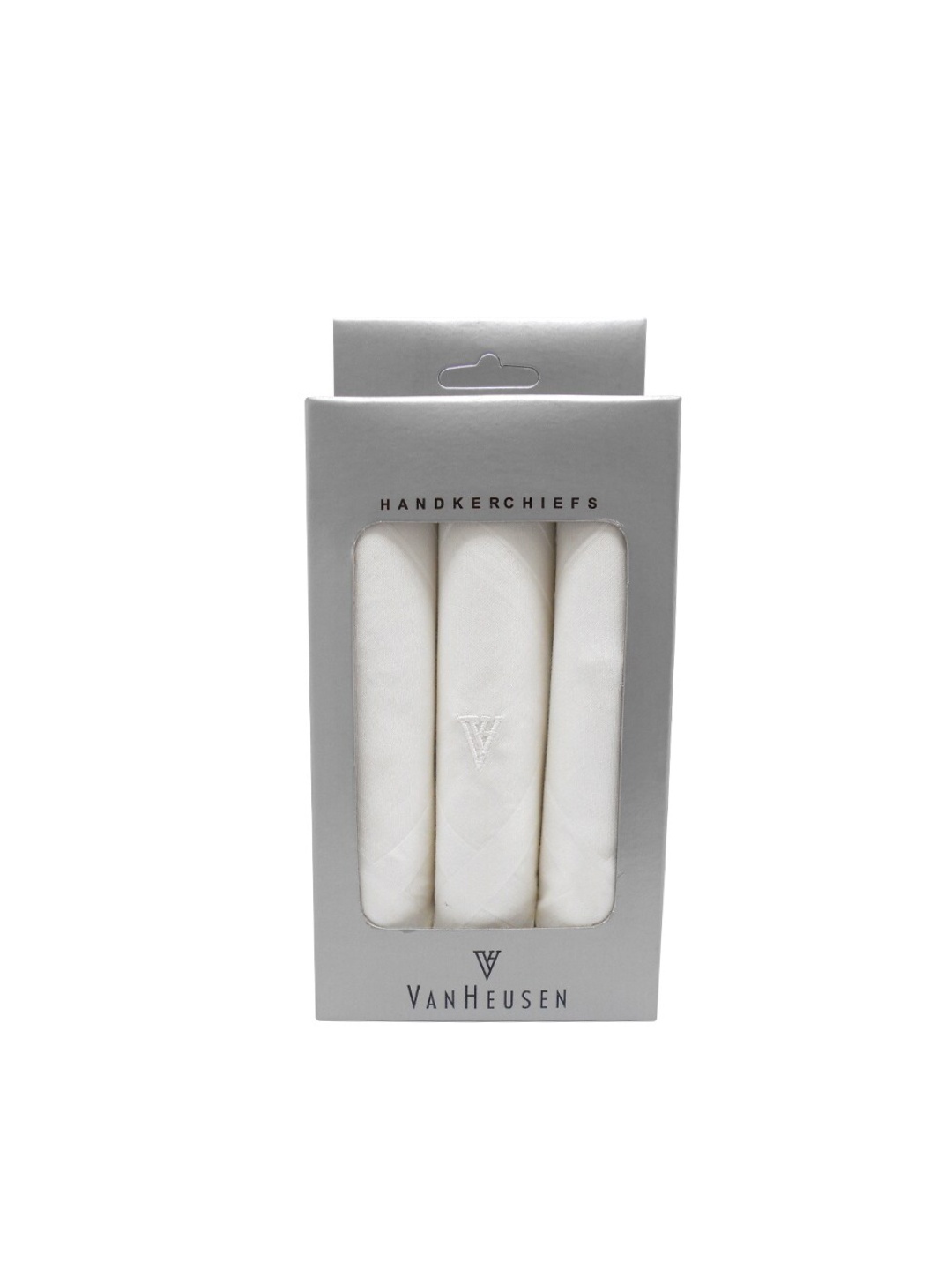 

Van Heusen Men Pack of 3 White Solid Handkerchiefs Gift Set
