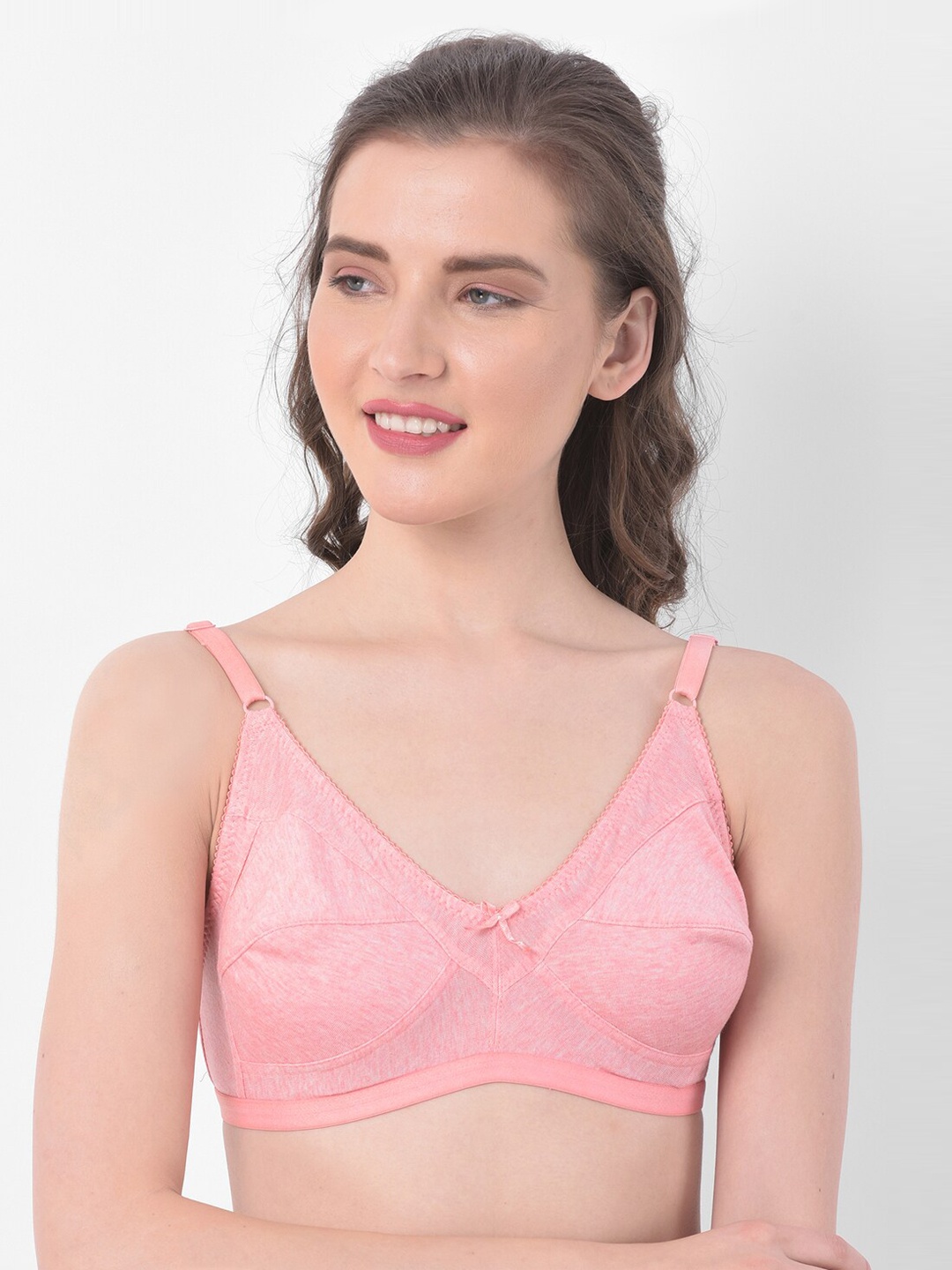 

Clovia Pink Solid Non-Wired Non Padded Everyday Bra