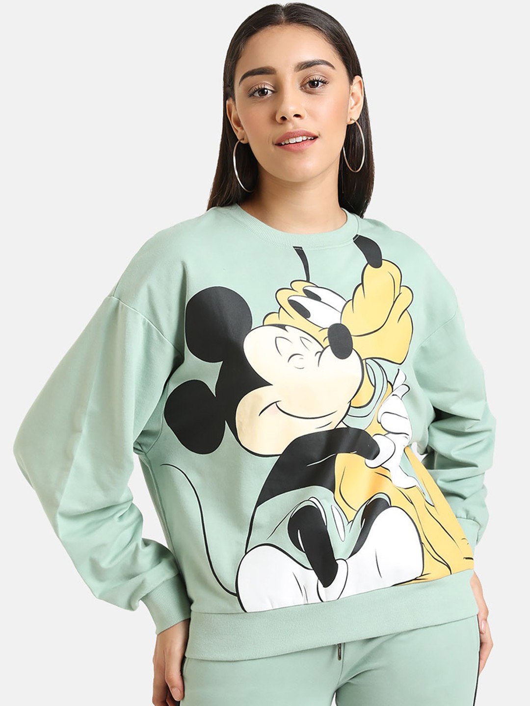 

Kazo Women Green Printed Sweatshirt