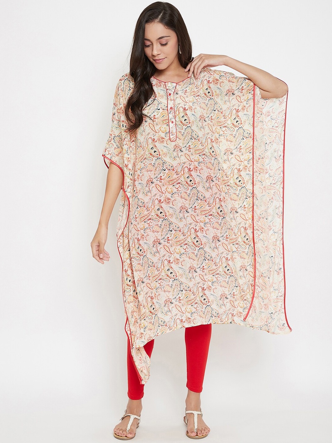 

The Kaftan Company Women Multicoloured Printed Kaftan Kurta, Multi