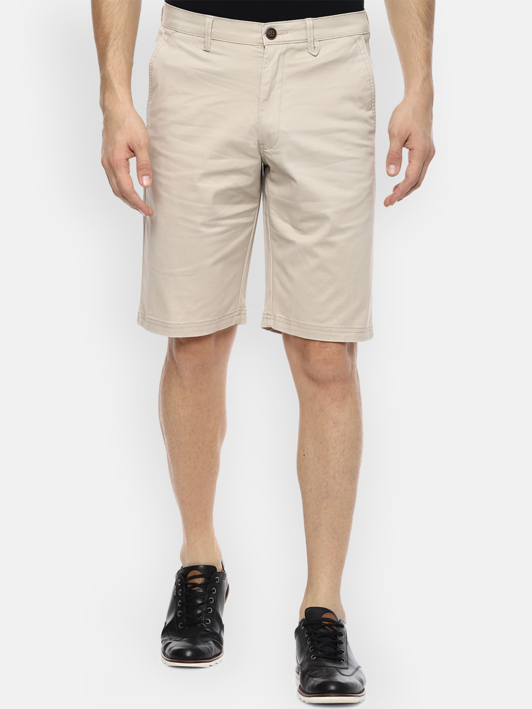 

Van Heusen Sport Men Beige Solid Regular Fit Regular Shorts