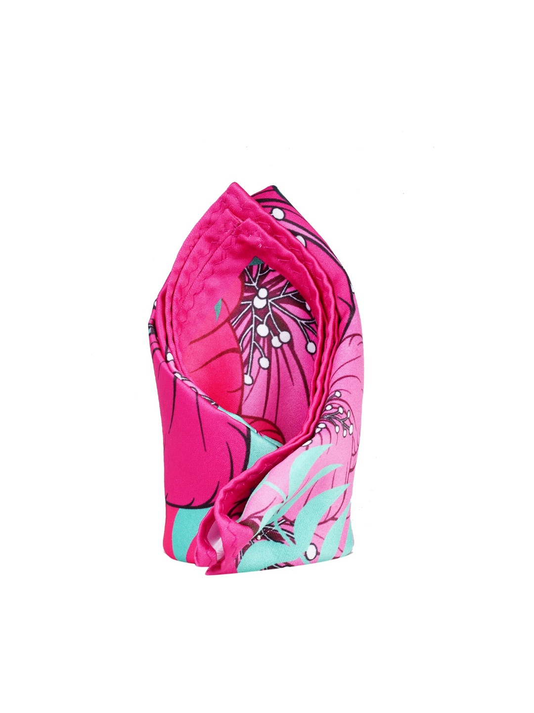 

Tossido Men Pink & Blue Printed Pocket Square