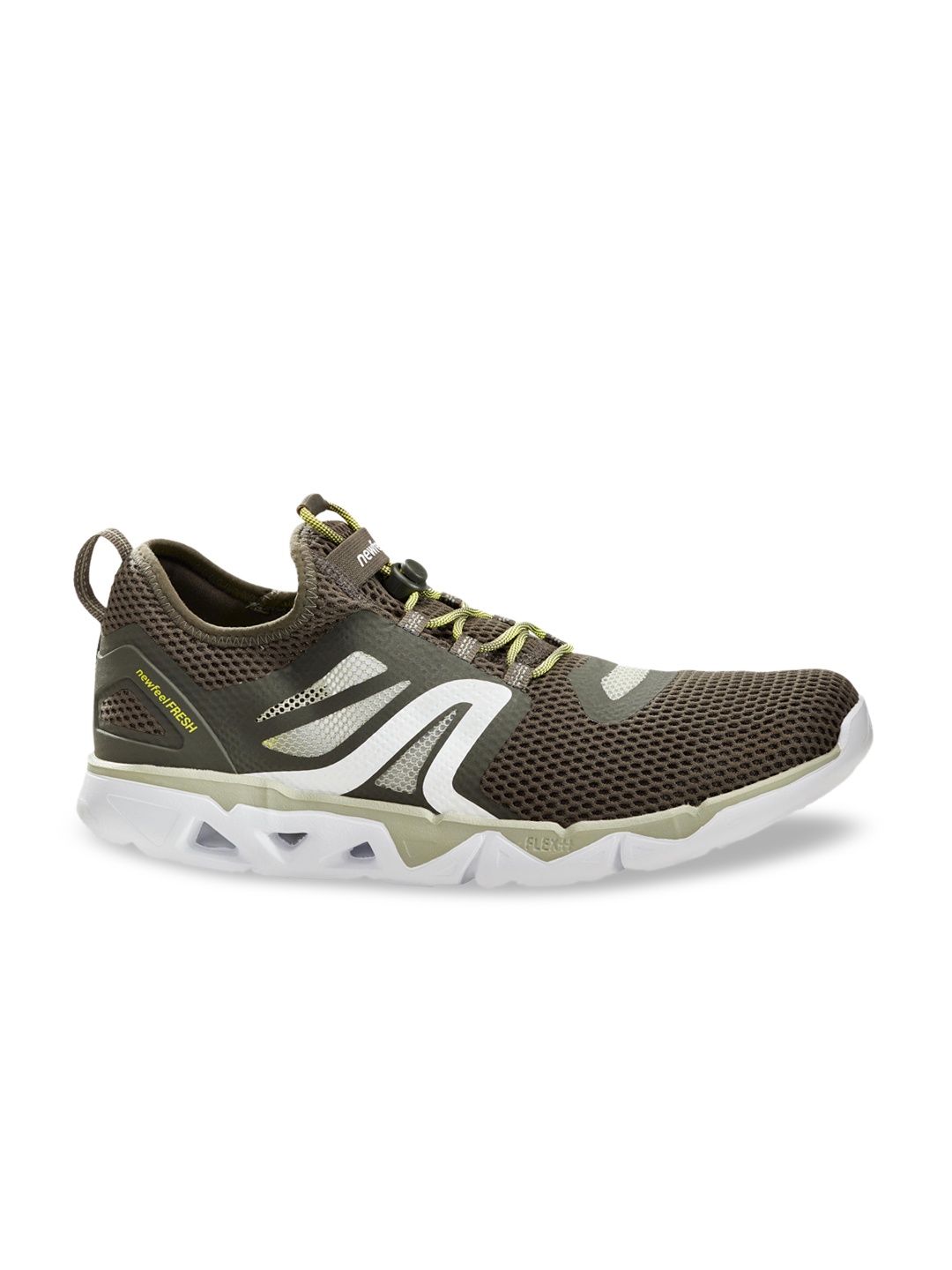 

Newfeel By Decathlon Men Green & White Walking Shoes