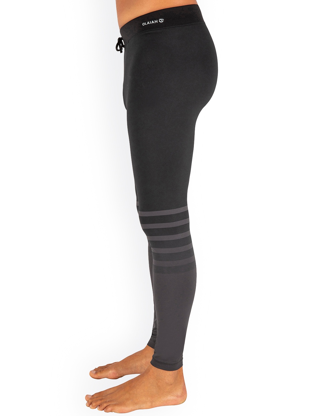 

OLAIAN By Decathlon Men Black Solid UV Surfing and Kayaking Leggings