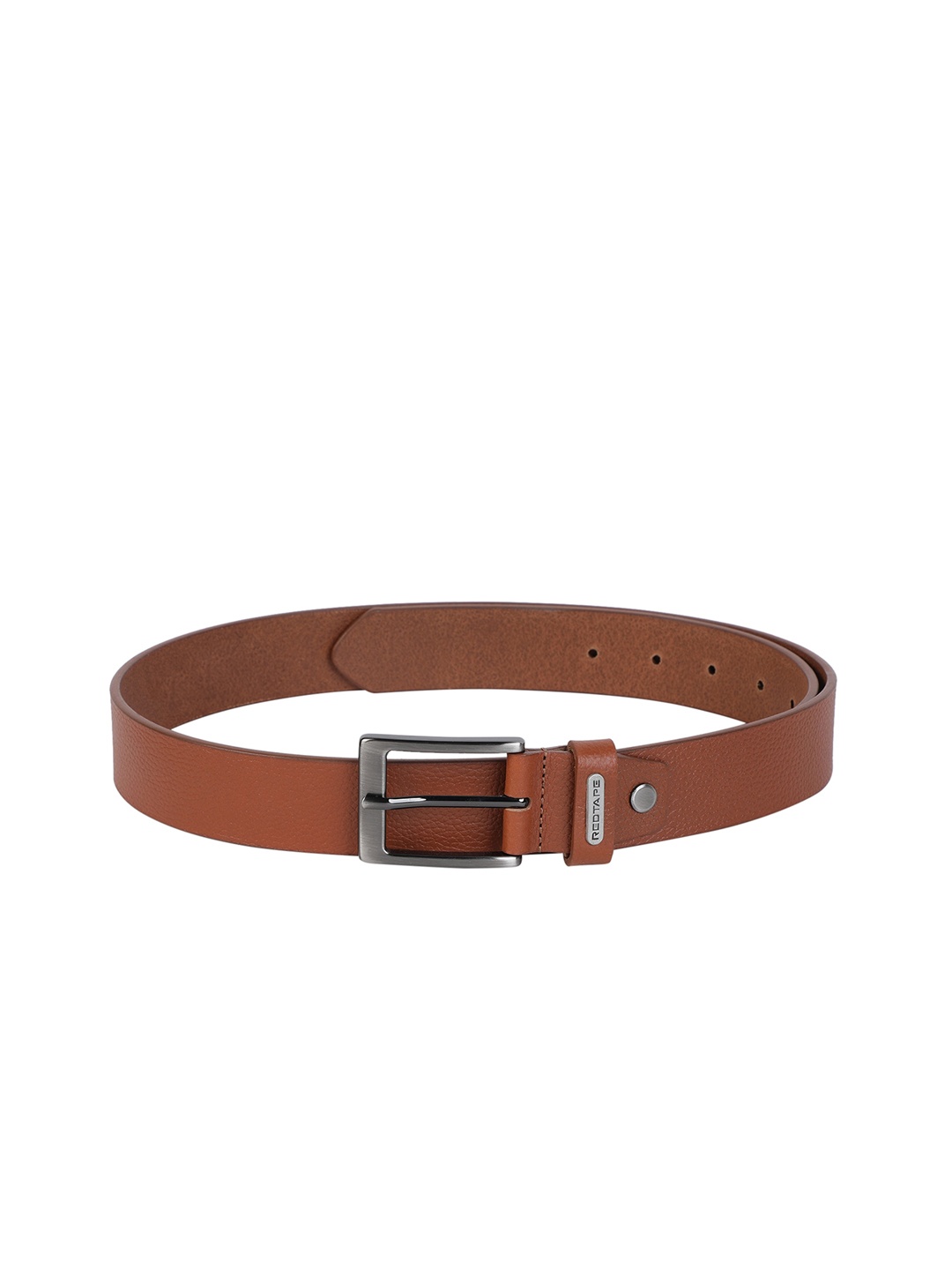 

Red Tape Men Tan Brown Solid Leather Belt