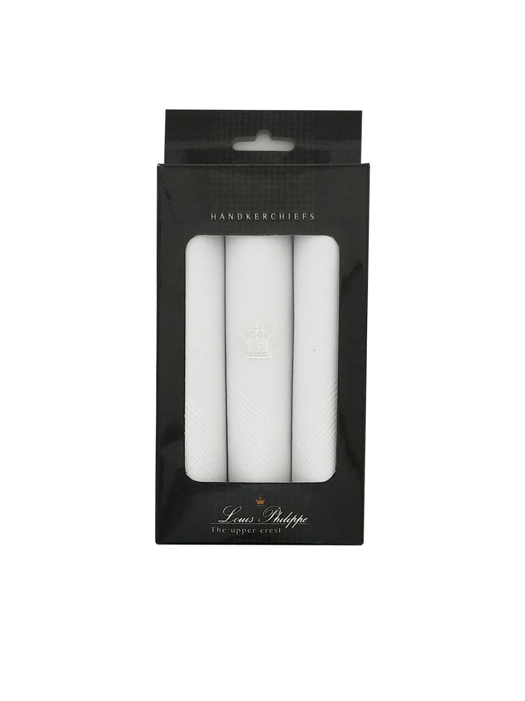 

Louis Philippe Men Pack of 3 White Solid Handkerchiefs Gift Set