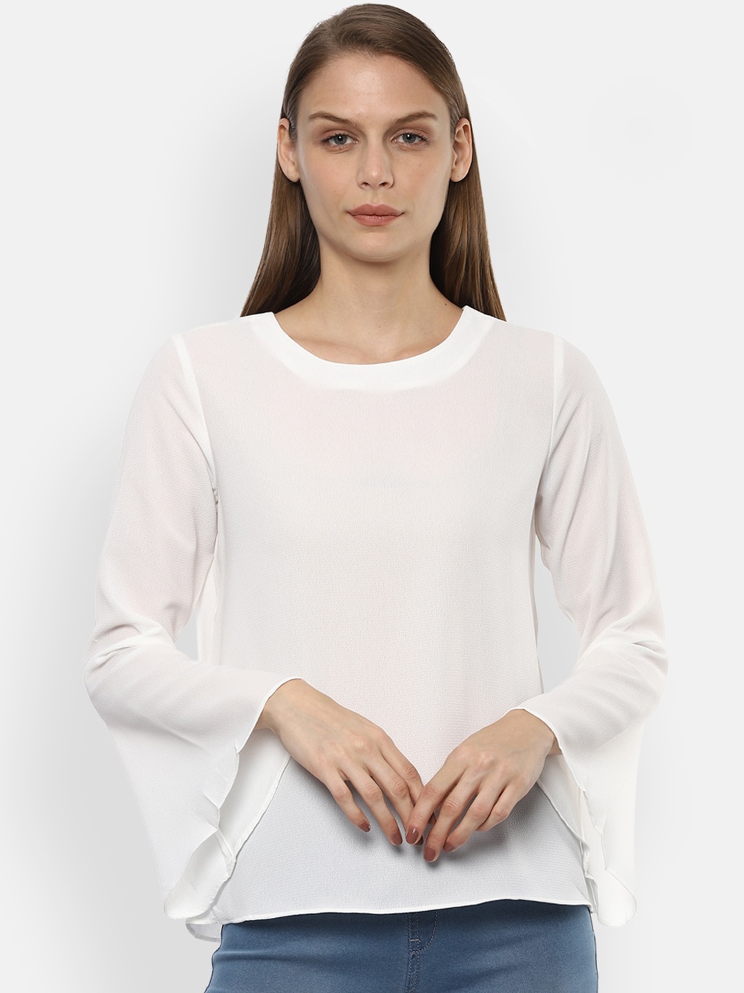 

Van Heusen Woman Women White Solid Top