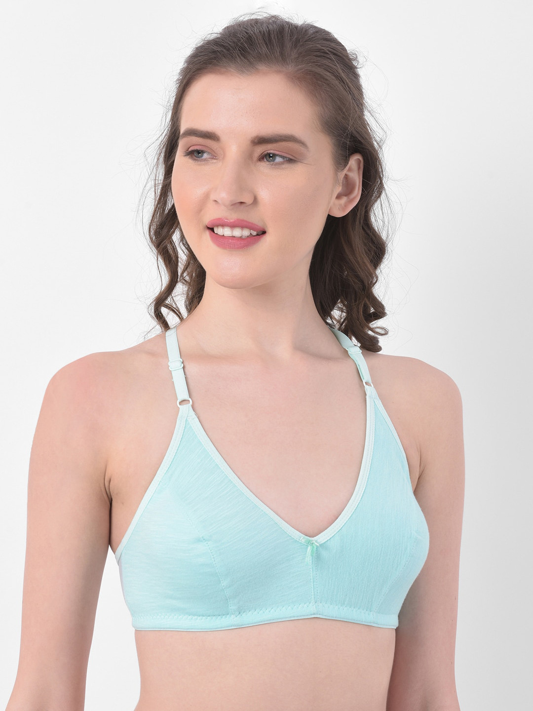 

Clovia Blue Solid Non-Wired Non Padded Everyday Bra BR1478T0332B