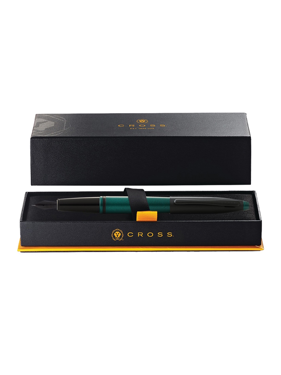 

Cross Calais Green Barrel/ Black Cap Fountain Pen-Medium Nib