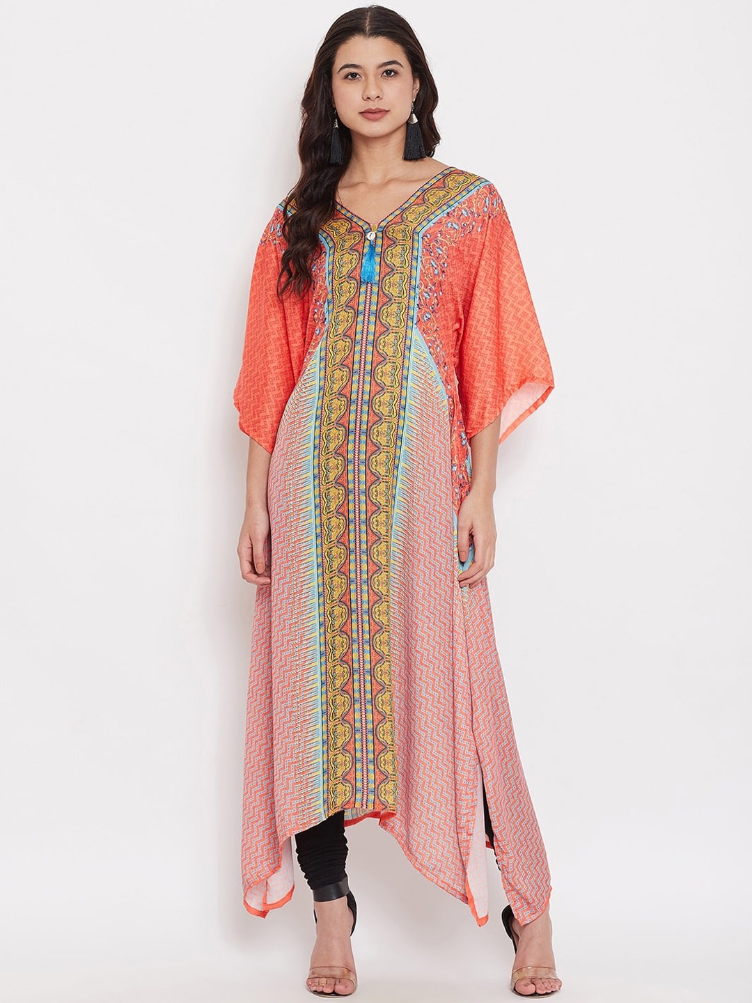 

The Kaftan Company Women Multicoloured Printed Kaftan Kurta, Multi