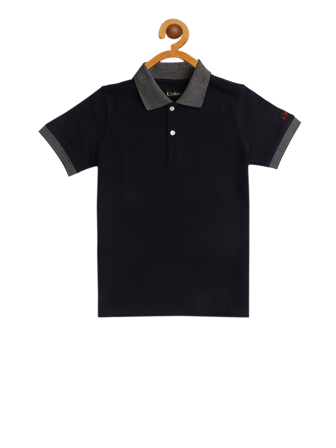 

LAdore Boys Navy Blue Solid Polo Collar T-shirt