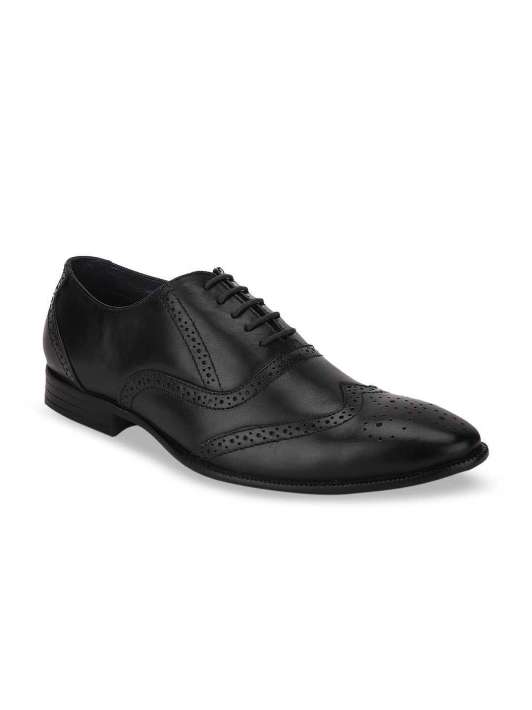 

LOUIS STITCH Men Black Italian Leather Mid-Top Handmade Brogues