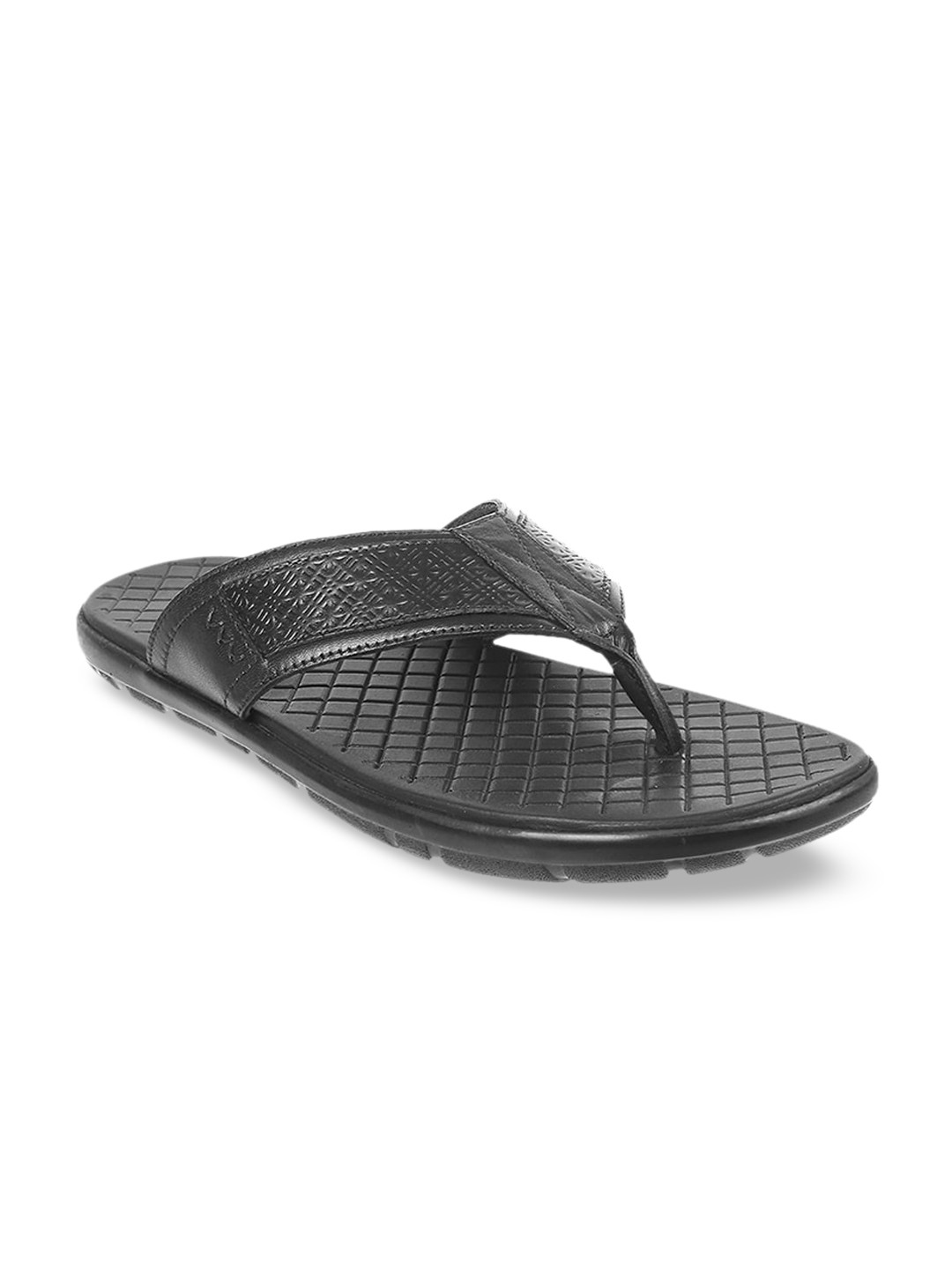 

Metro Men Black Leather Comfort Sandals