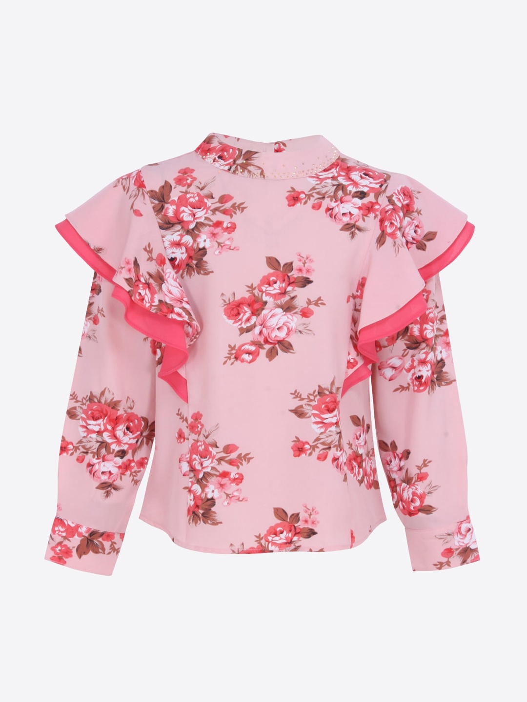 

CUTECUMBER Girls Pink Printed Top
