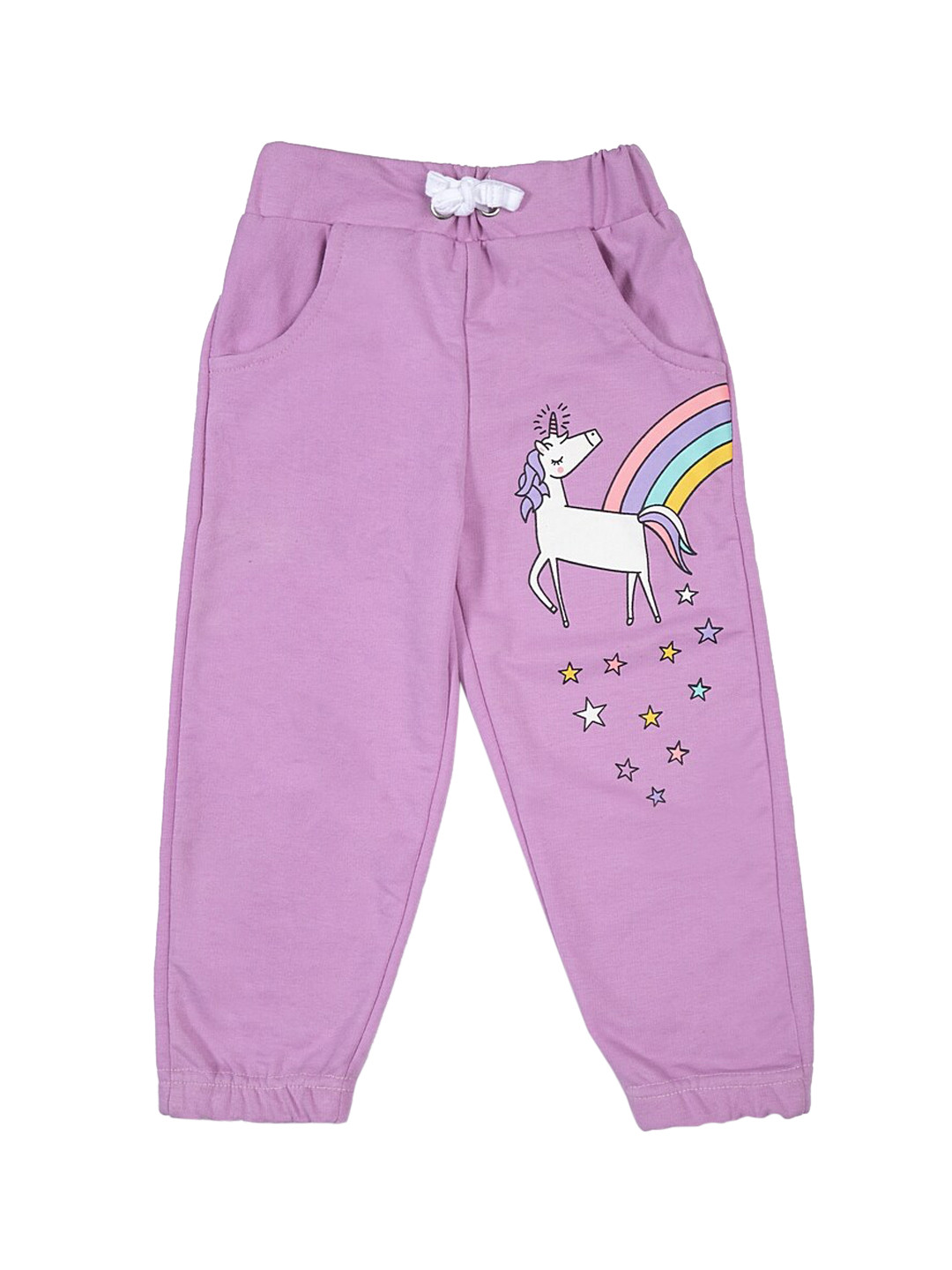 

Lazy Shark Girls Purple Graphic Print Straight-Fit Joggers