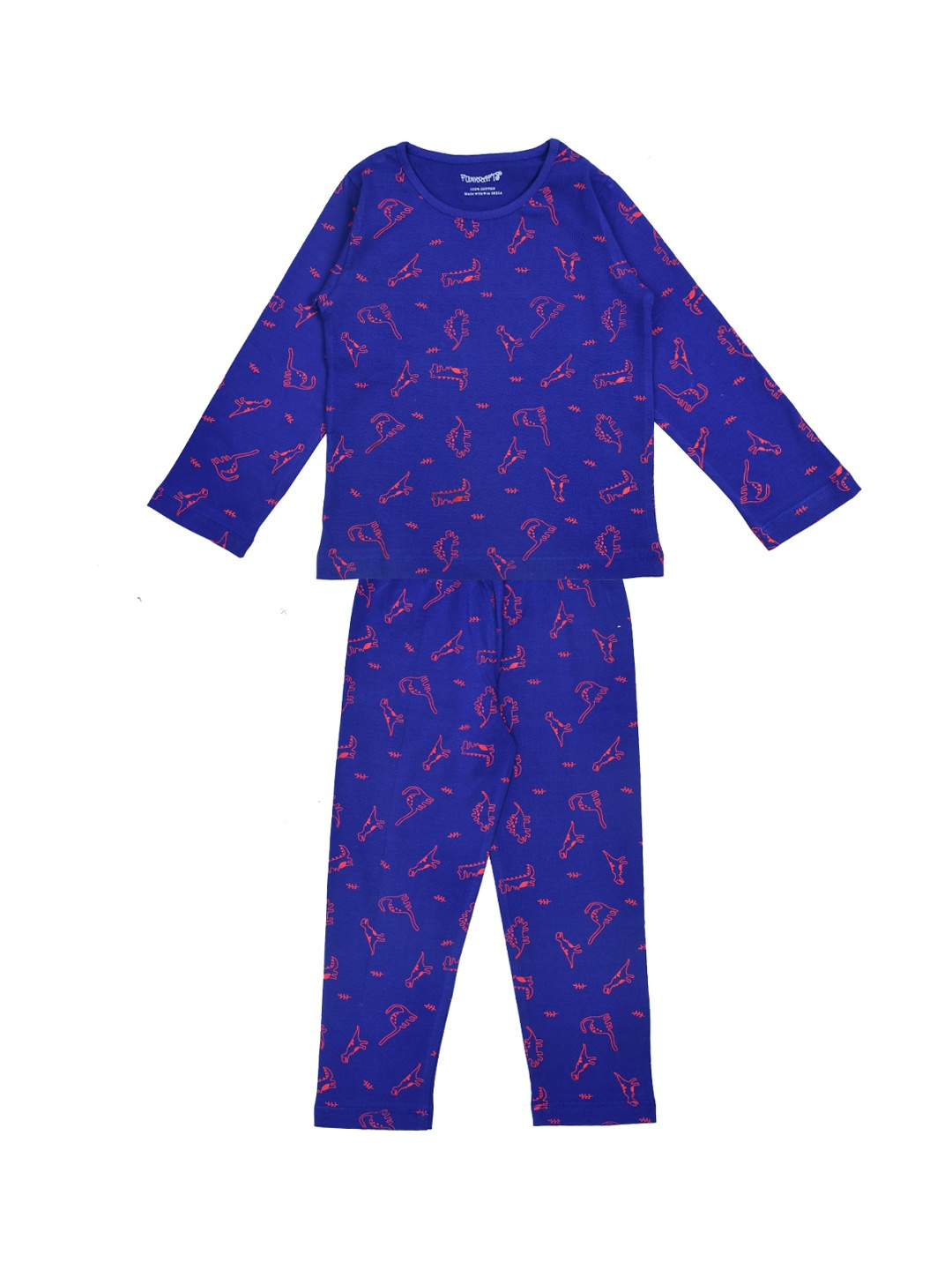 

FUNKRAFTS Girls Conversational Printed Night suit, Blue
