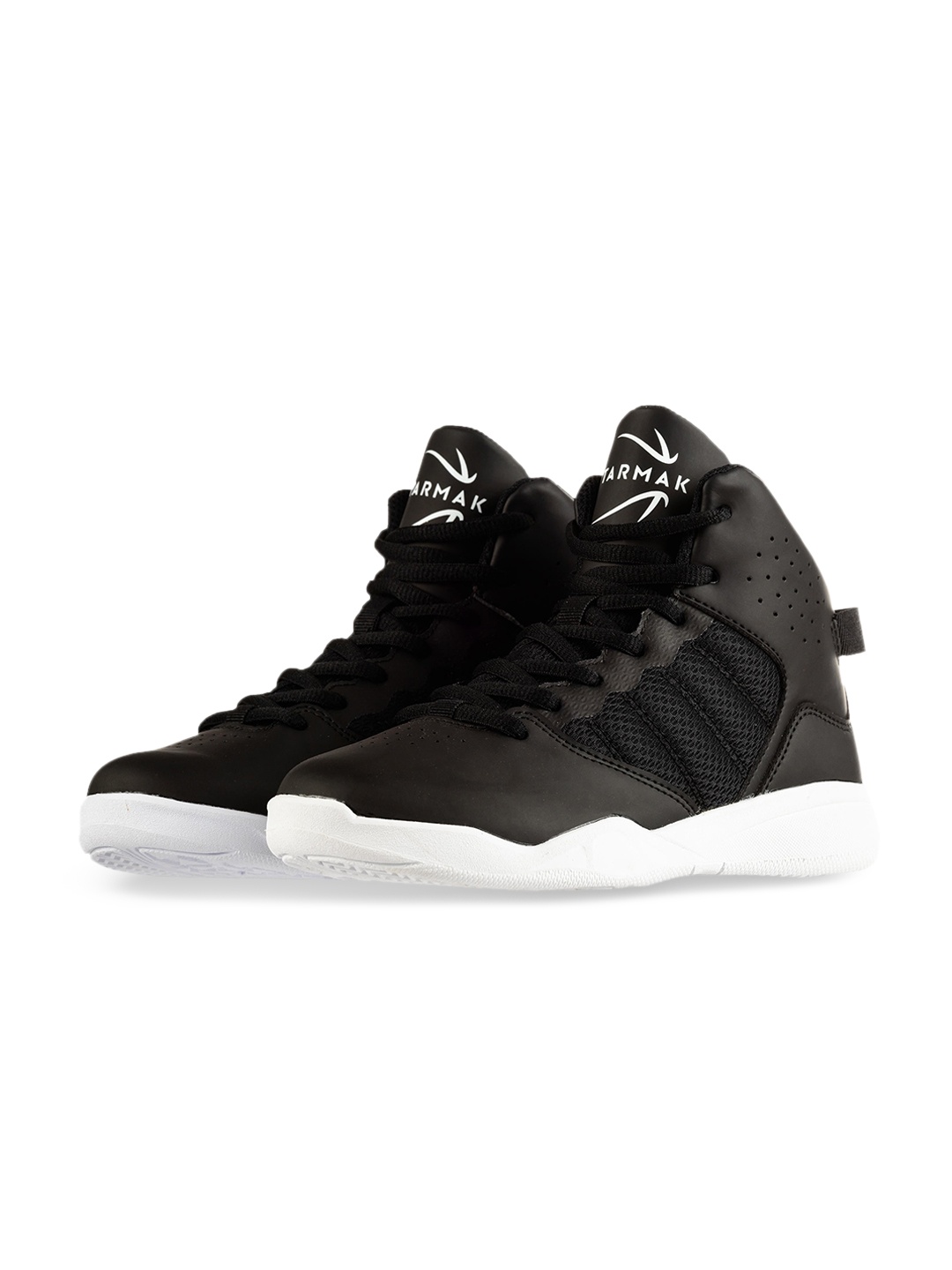 

TARMAK By Decathlon Kids Black Mid-Top Basketball Shoes