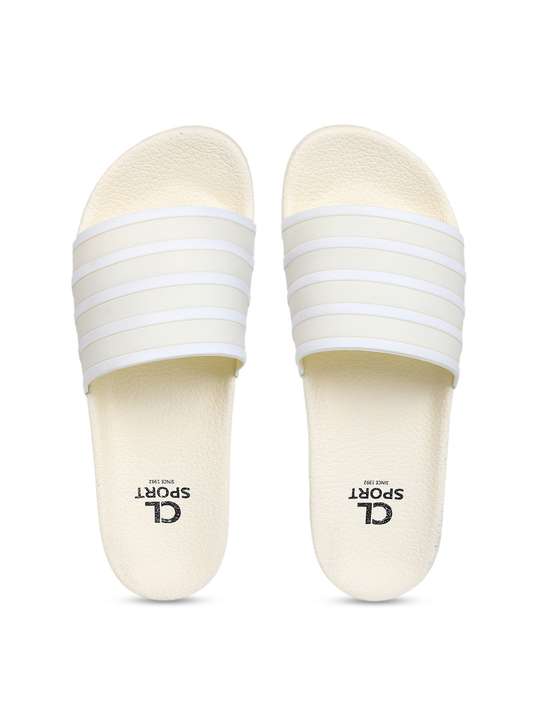 

Carlton London sports Women Beige Striped Sliders