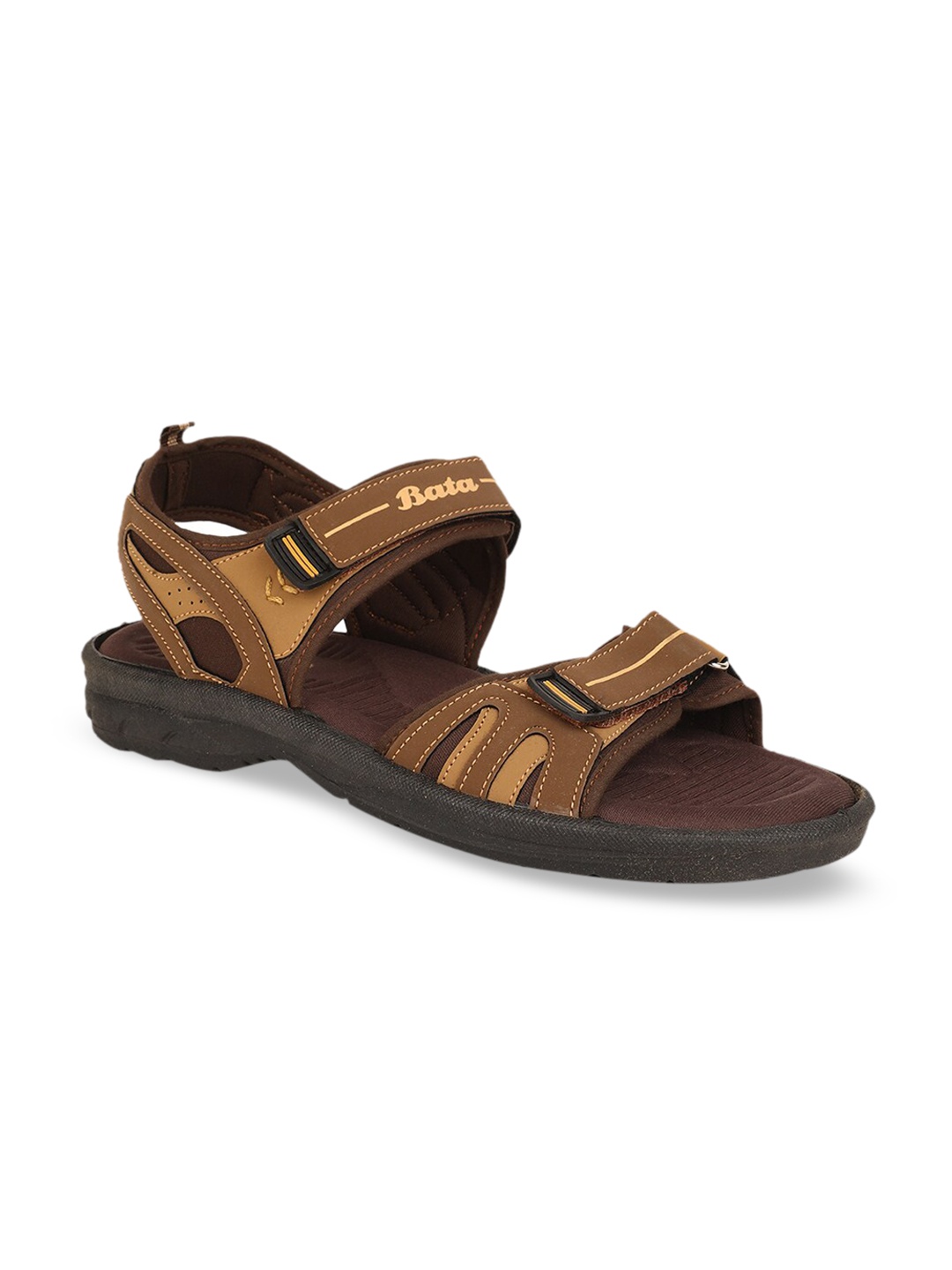

Bata Men Brown Solid Sports Sandals