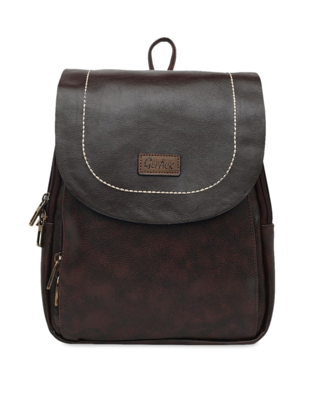 

GEPACK Women by BagsRUs Dark Brown Faux Leather 26 cm Backpack
