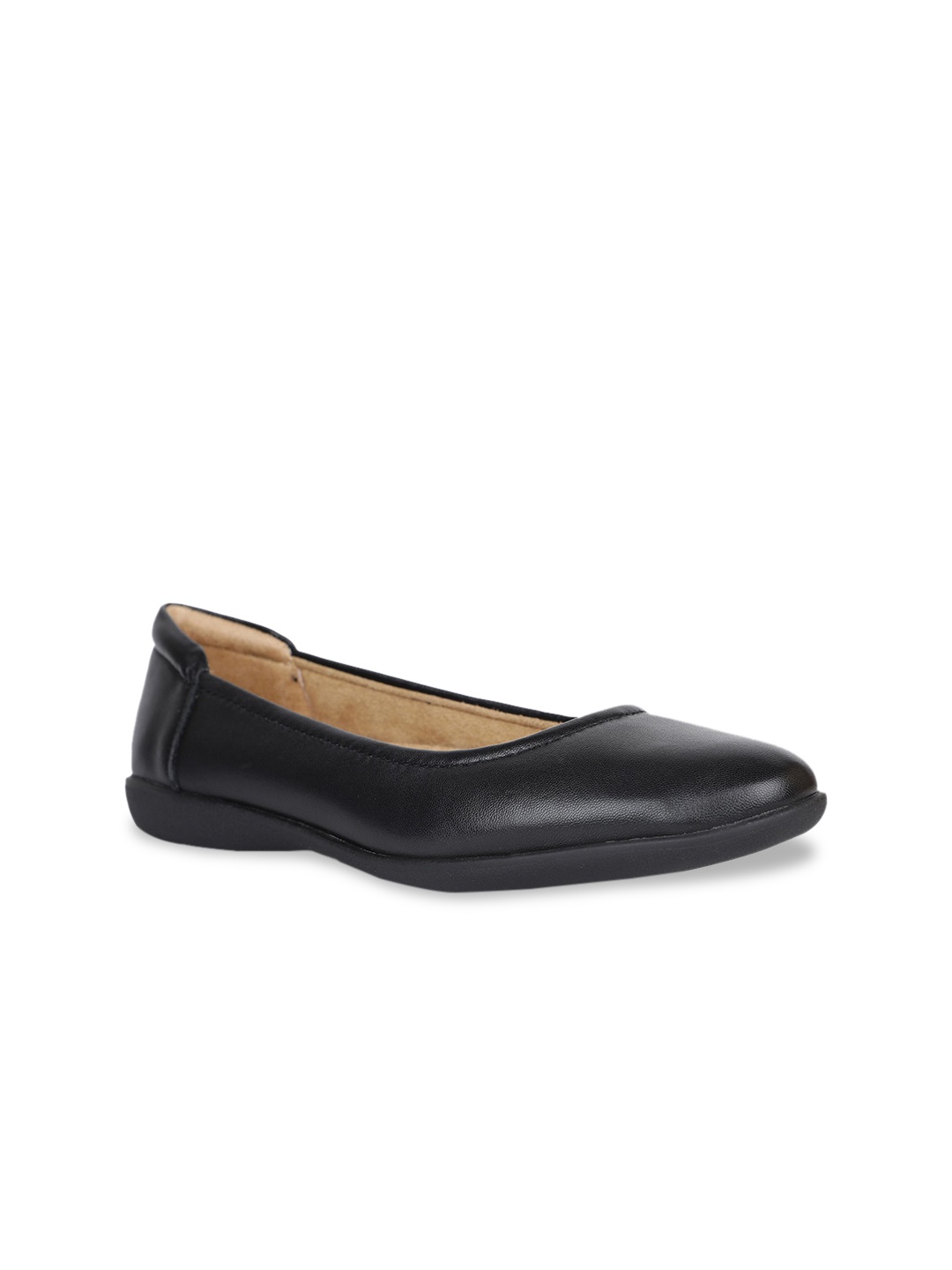 

Naturalizer Women Black Solid Leather Ballerinas
