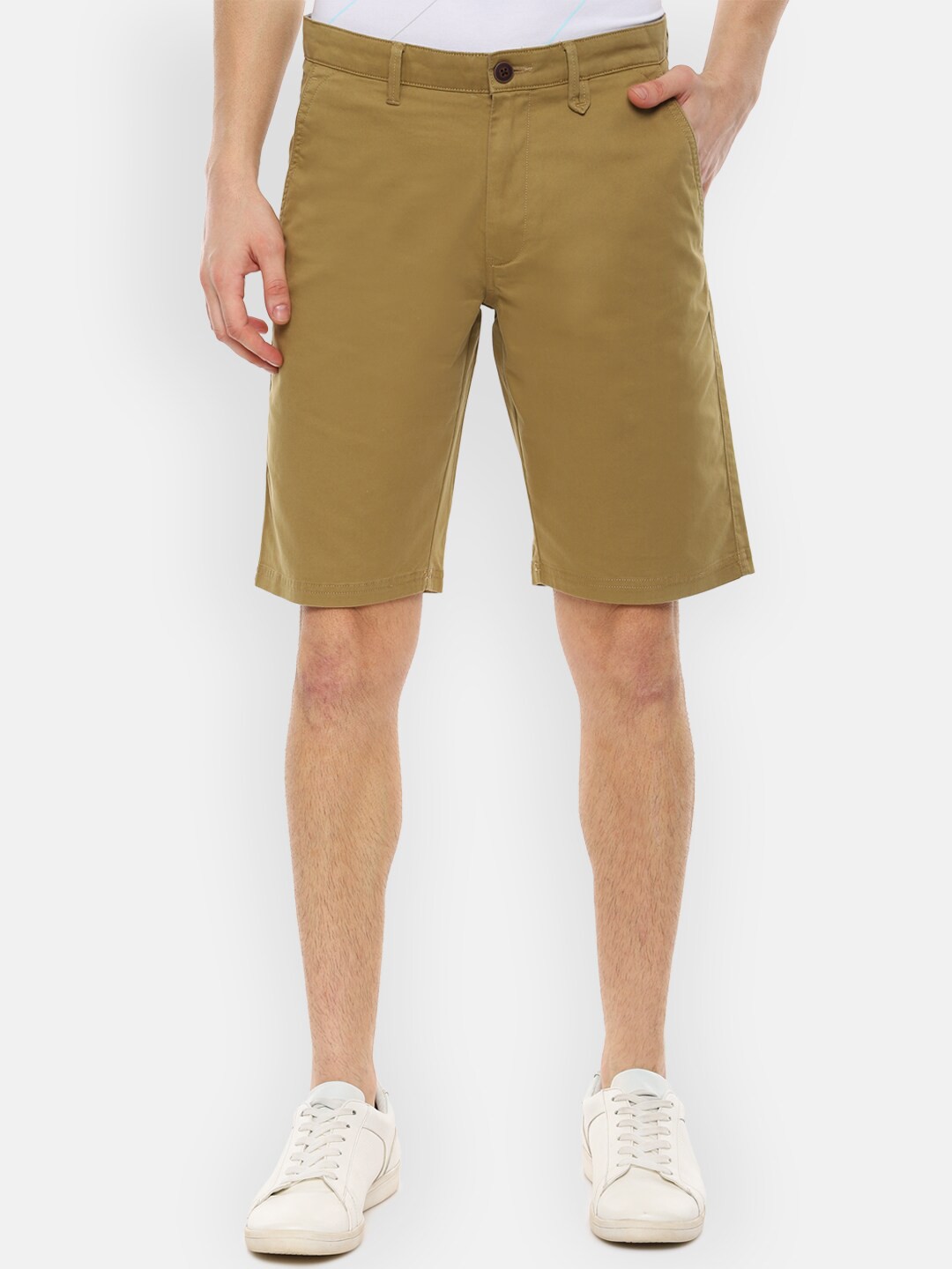 

Van Heusen Sport Men Khaki Solid Regular Fit Regular Shorts