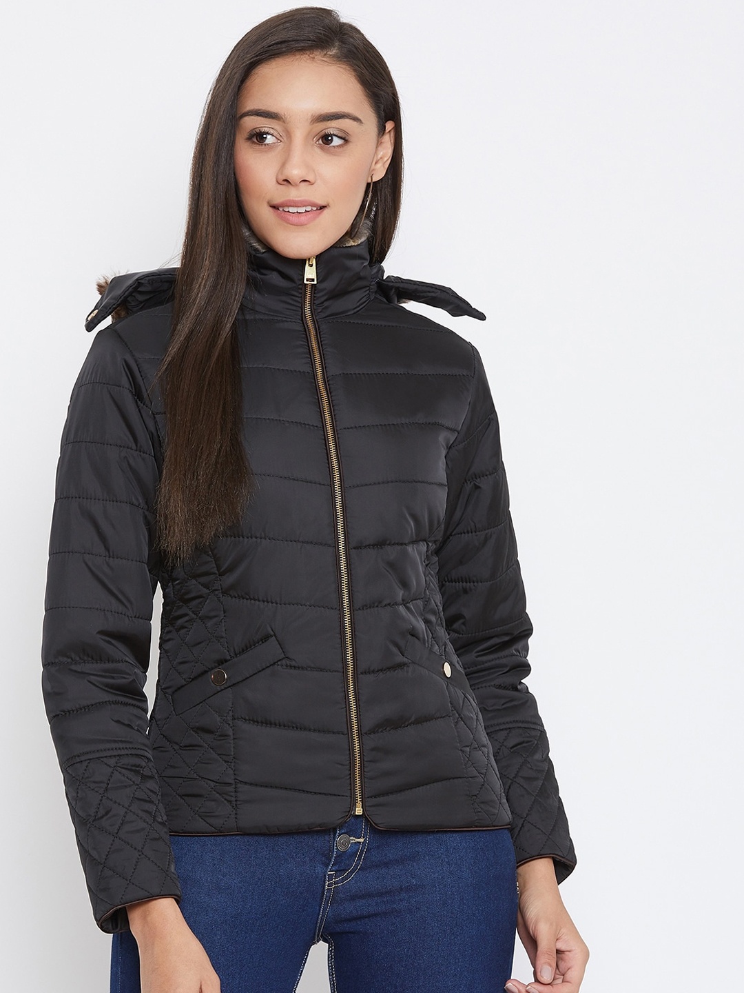 

Spirit Women Black Solid Windcheater Parka