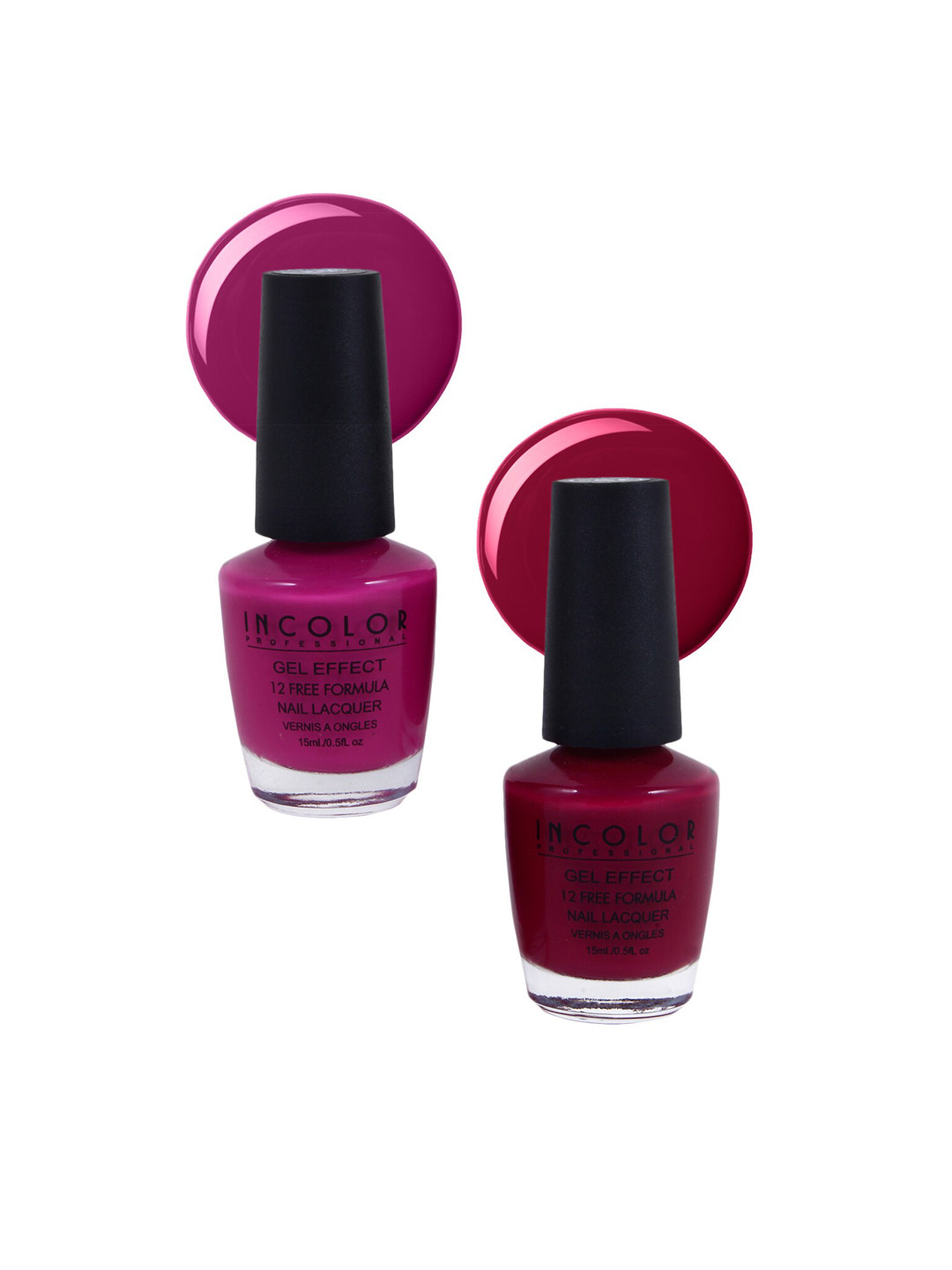 

INCOLOR Pack of 2 Gel Effect Matte Nail Paint Combo 03, Maroon