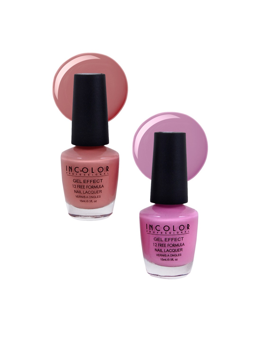 

Incolor Set Of 2 Gel Effect Matte Nail Paint Combo 07, Multi