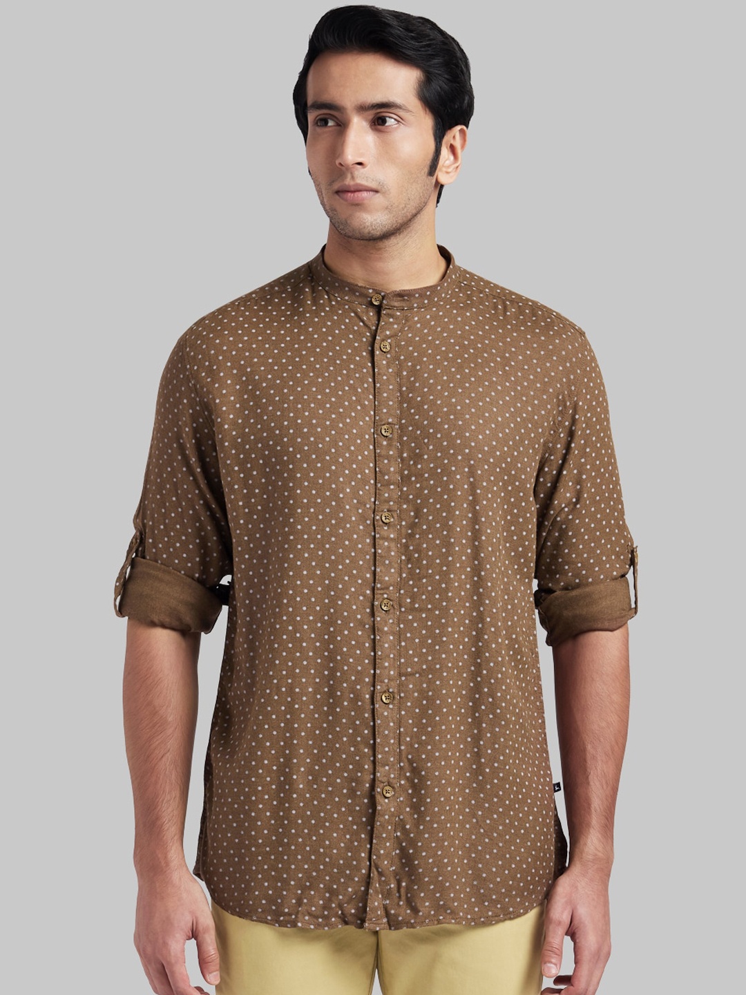 

Parx Men Brown Regular Fit Printed Casual Shirt
