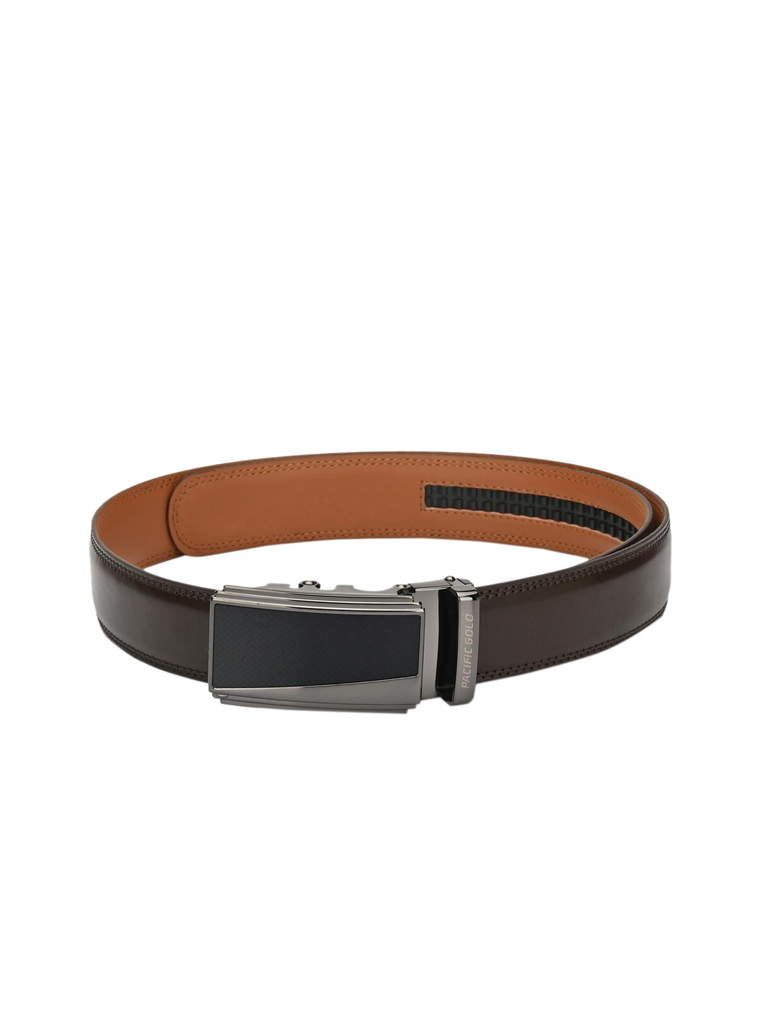 

Pacific Gold Men Brown Solid Belt