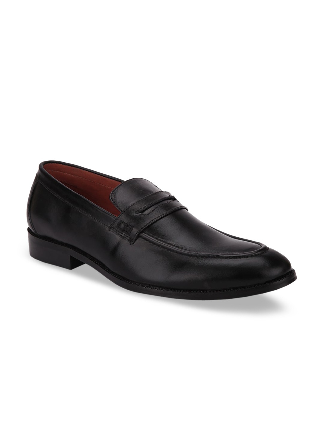 

LOUIS STITCH Men Black Italian Leather Mid-Top Handmade Loafers