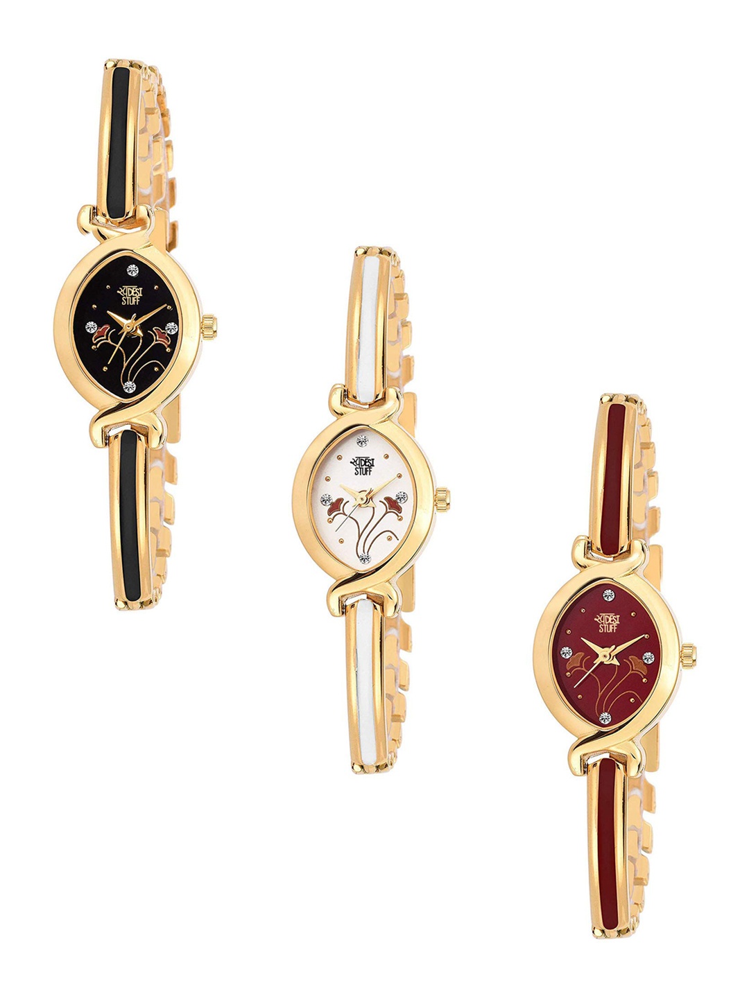 

SWADESI STUFF Set Of 3 Girls Gold-Toned Analogue Watches Adamo 3 Patti