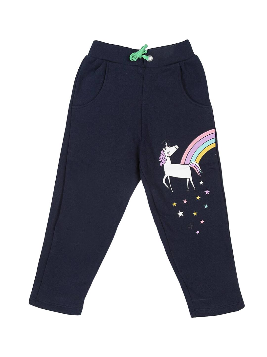 

Lazy Shark Girls Navy Graphic Print Straight-Fit Track Pants, Navy blue