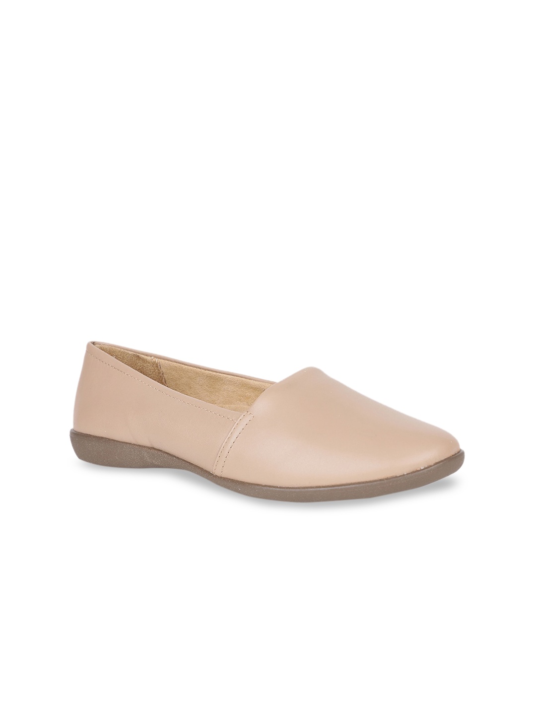 

Naturalizer Women Beige Leather Slip-On Sneakers