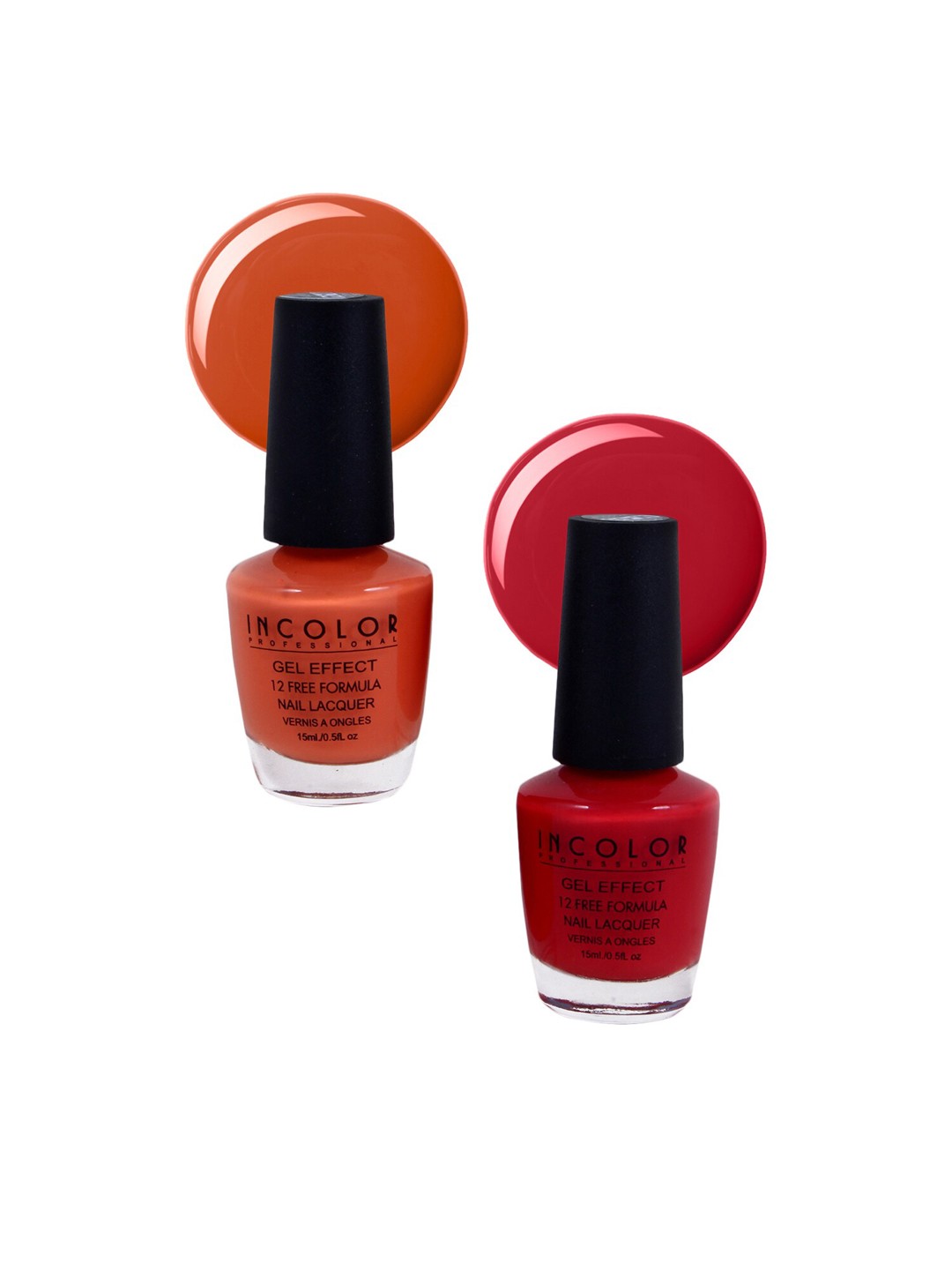 

Incolor Pack of 2 Gel Effect Matte Nail Paint Combo 06, Red