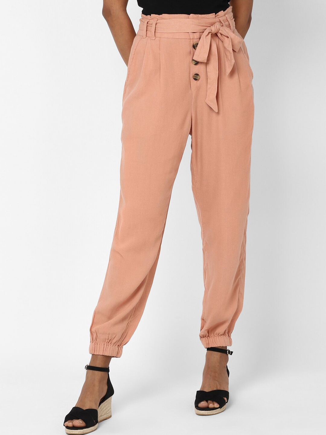 

AMERICAN EAGLE OUTFITTERS Women Pink Regular Fit Solid Joggers
